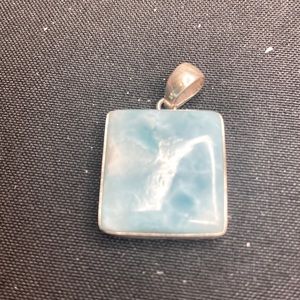 Larimar Pendant.  Unique square shape